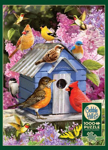 Picture of COBBLE HILL 1000PC PUZZLE - SPRING BIRDHOUSE